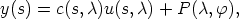y(s) = c(s,c)u(s,c) + P (c,f),