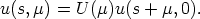 u(s, m) = U (m)u(s + m,0).