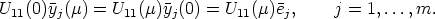 U11(0)yj(m) =  U11(m)yj(0) = U11(m)ej,    j =  1,...,m.
